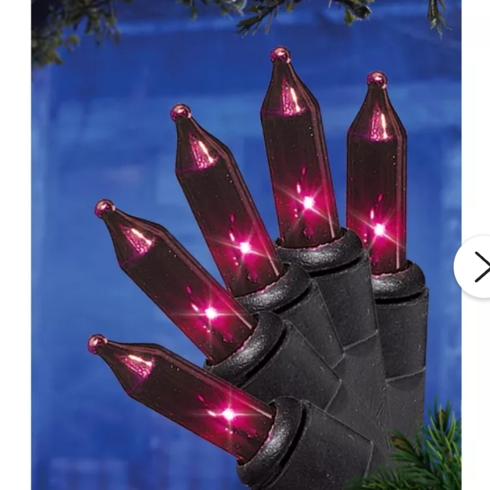 SALE! Spirit Halloween Indoor Outdoor 3 Box 100 Ct (300) Purple Mini Lights!